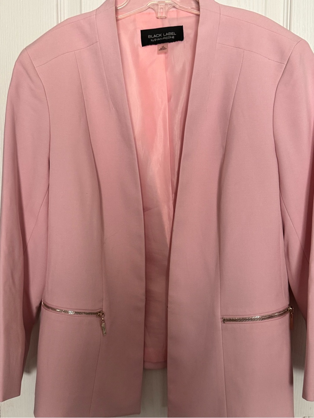 Black Label Pink Open-Front Blazer Jacket